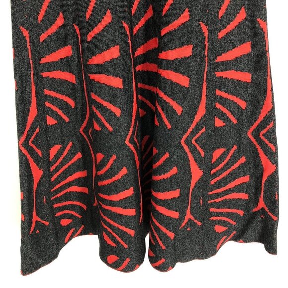 Parker Red and Black Tribal Sleeveless Fit & Flare Clarence Dress  XS - Picture 11 of 16